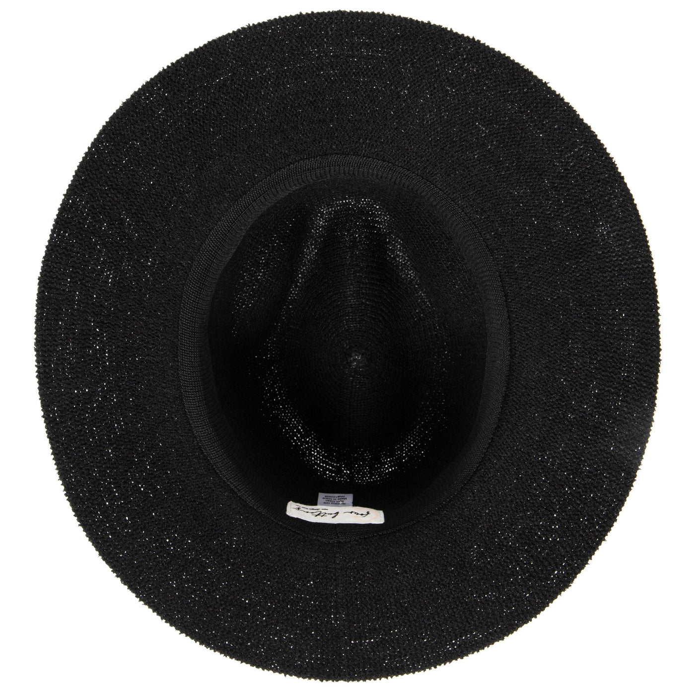 Hats - Women's Knit Fedora With Braided Faux Leather And Gold Trim