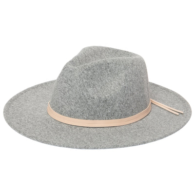 FEDORA - Women's Faux Felt Fedora With Leather Band