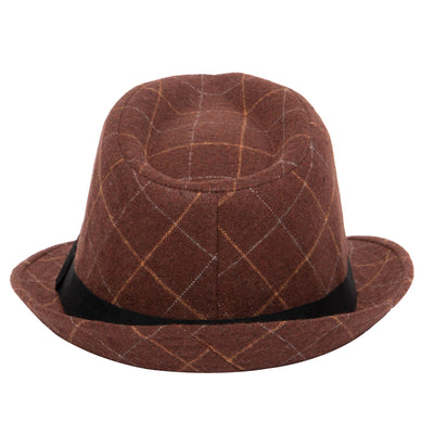 FEDORA - Men's Cut&Sew Fedora W/Grosgrain Band & Knot