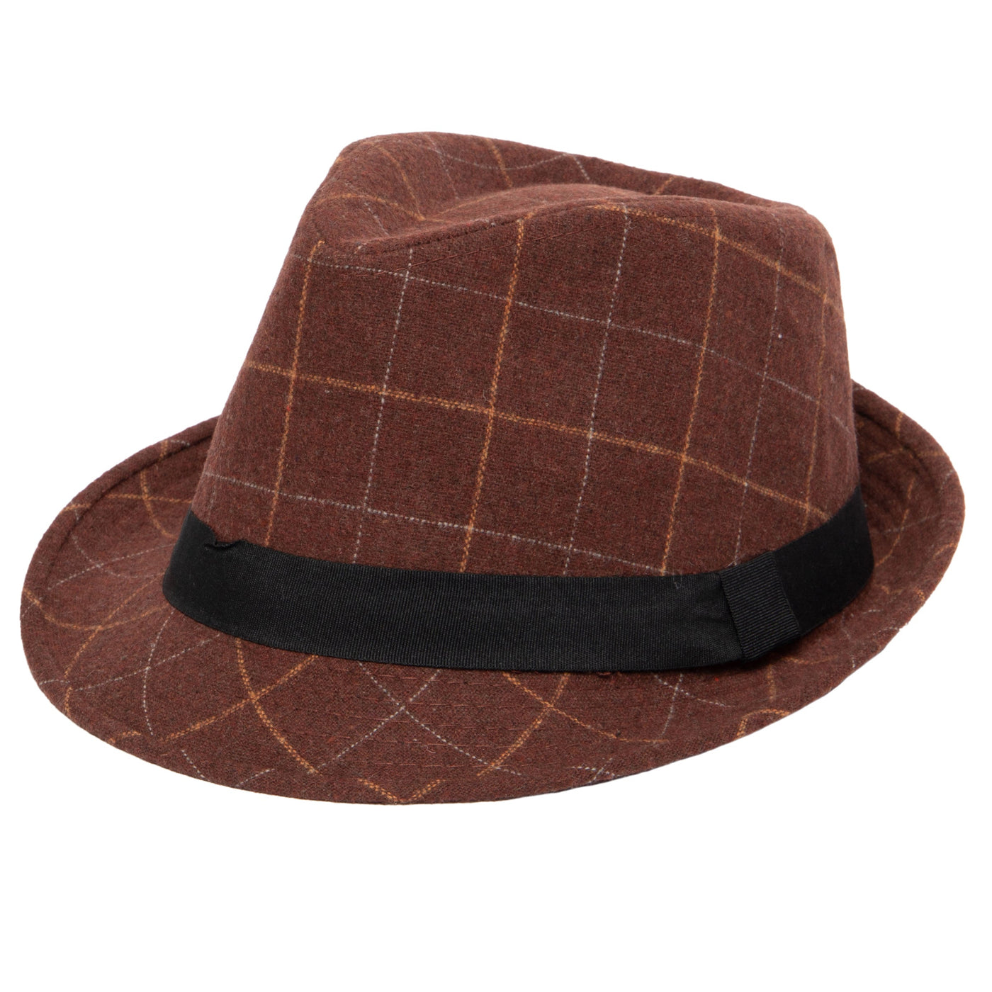 FEDORA - Men's Cut&Sew Fedora W/Grosgrain Band & Knot