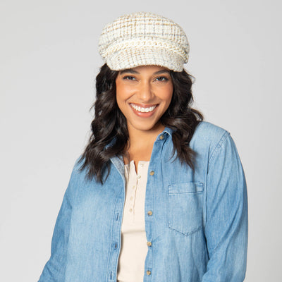 Emmy Lou - Cut & Sew Tweed Cabbie Hat-CABBIE-San Diego Hat Company