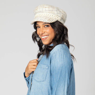 Emmy Lou - Cut & Sew Tweed Cabbie Hat-CABBIE-San Diego Hat Company