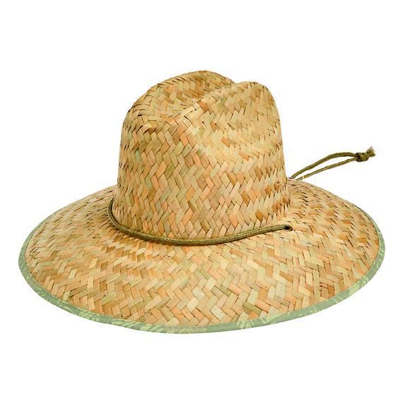 Men's Straw Lifeguard Hat - Under Brim Print | San Diego Hat