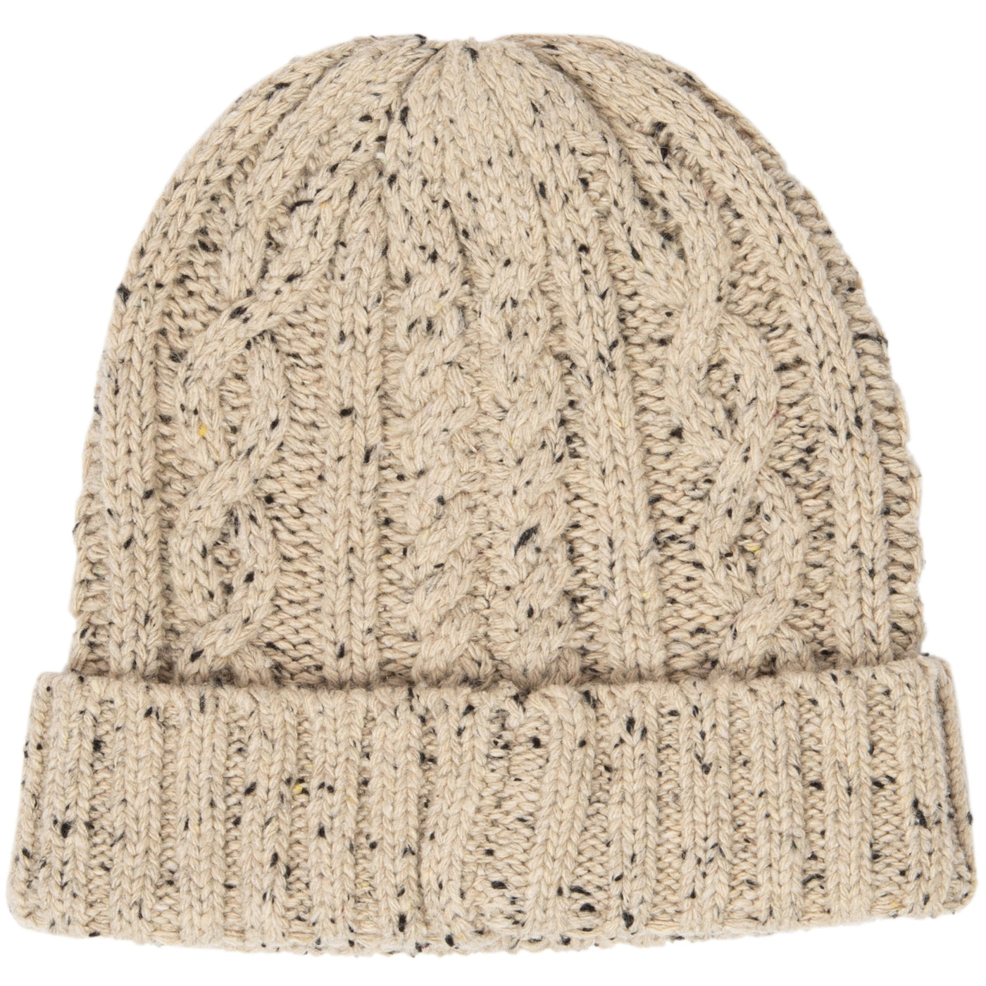 BEANIE - Men's Wool Blend Cable Knit Cuffed Beanie