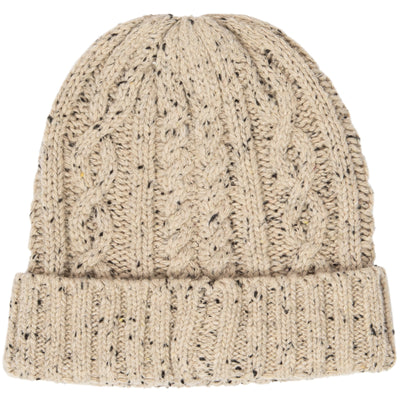 BEANIE - Men's Wool Blend Cable Knit Cuffed Beanie