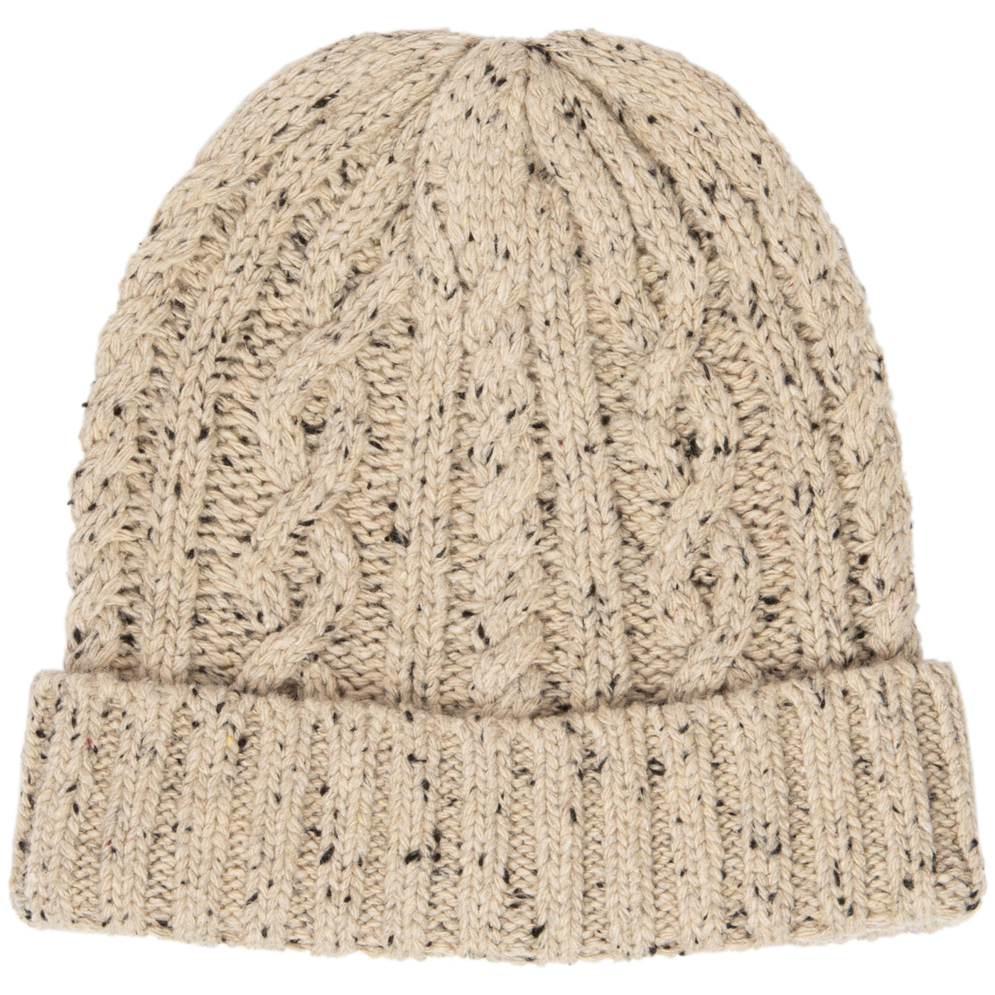 BEANIE - Men's Wool Blend Cable Knit Cuffed Beanie