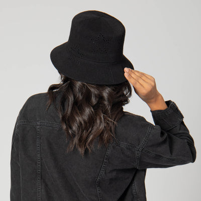 Eliza - Bucket Hat with Star Pointelle Details-BUCKET-San Diego Hat Company