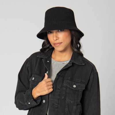 Eliza - Bucket Hat with Star Pointelle Details-BUCKET-San Diego Hat Company