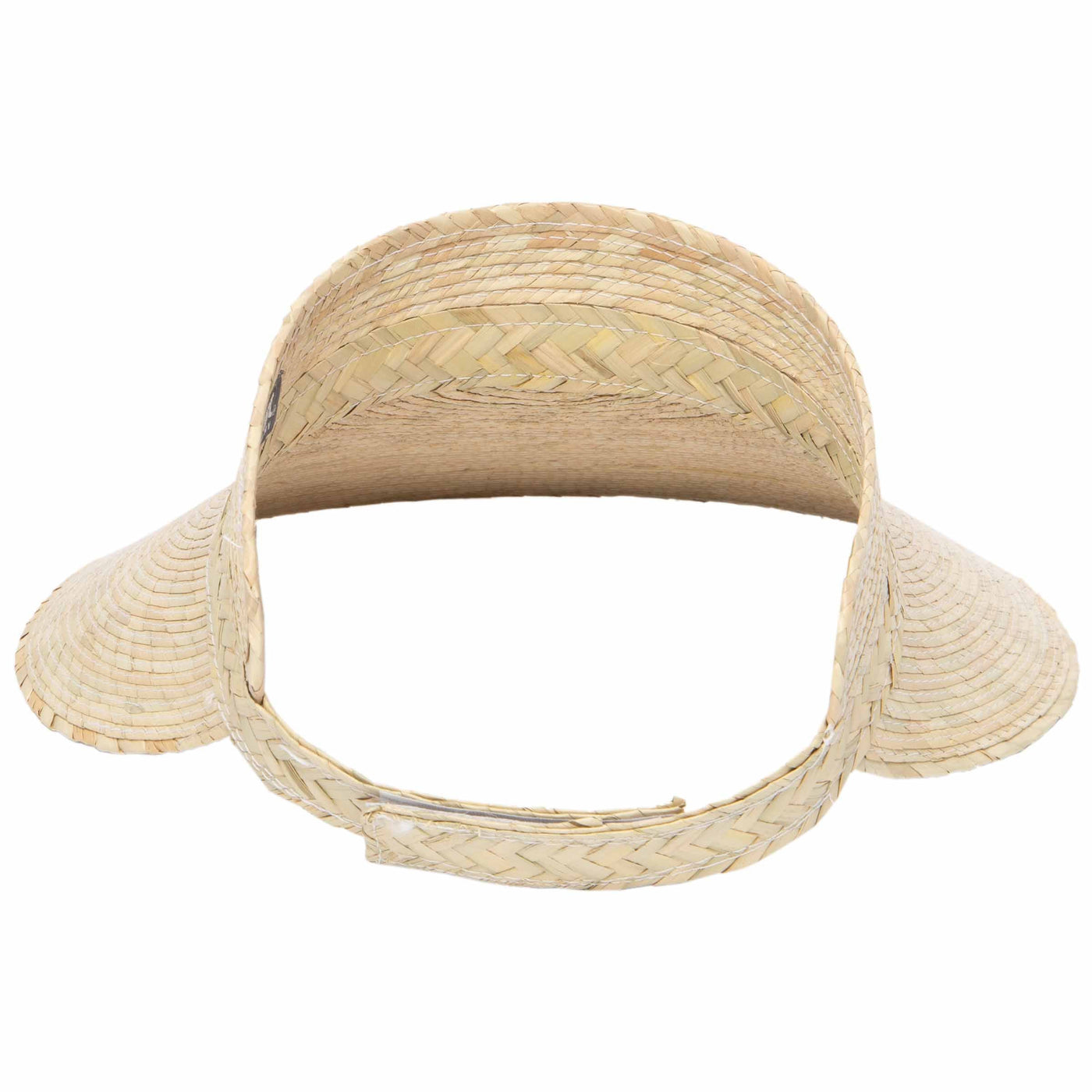 VISOR - Artisan Made Palm Straw Braid Wide Brim Visor