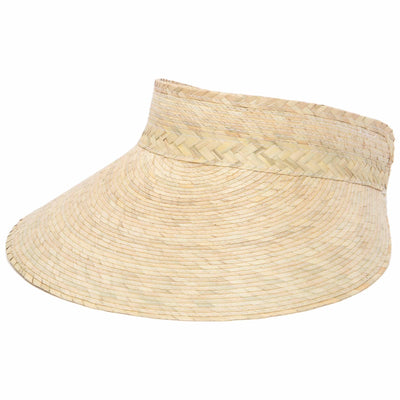 VISOR - Artisan Made Palm Straw Braid Wide Brim Visor