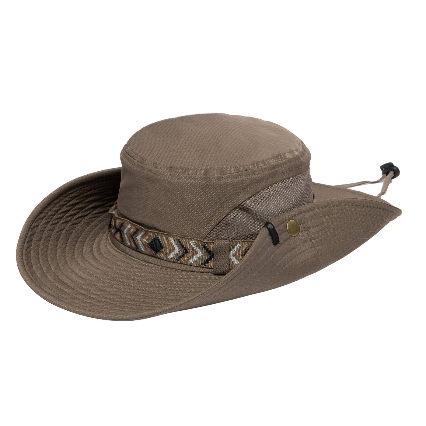 OUTDOOR - Men's Floatable Wide Brim Sun Hat With Jacquard Trim