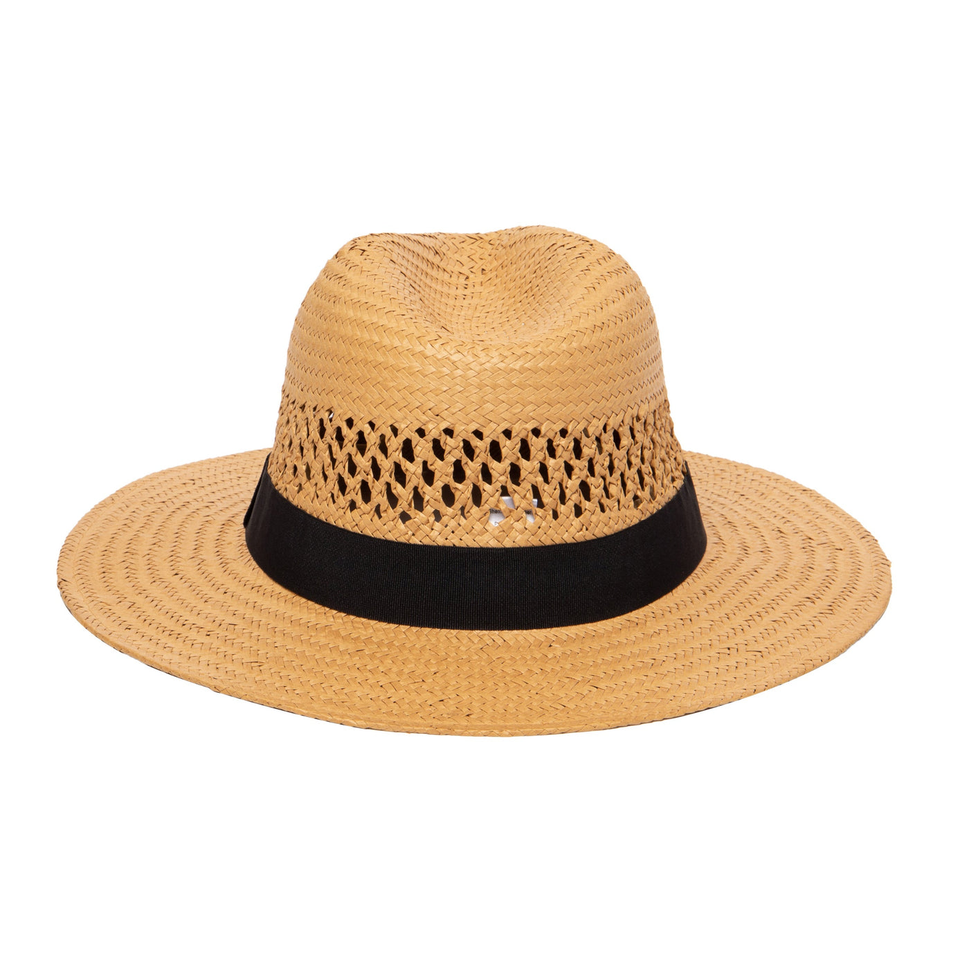 FEDORA - Men's Woven Paper Fedora With Vented Crown And Stretch Band