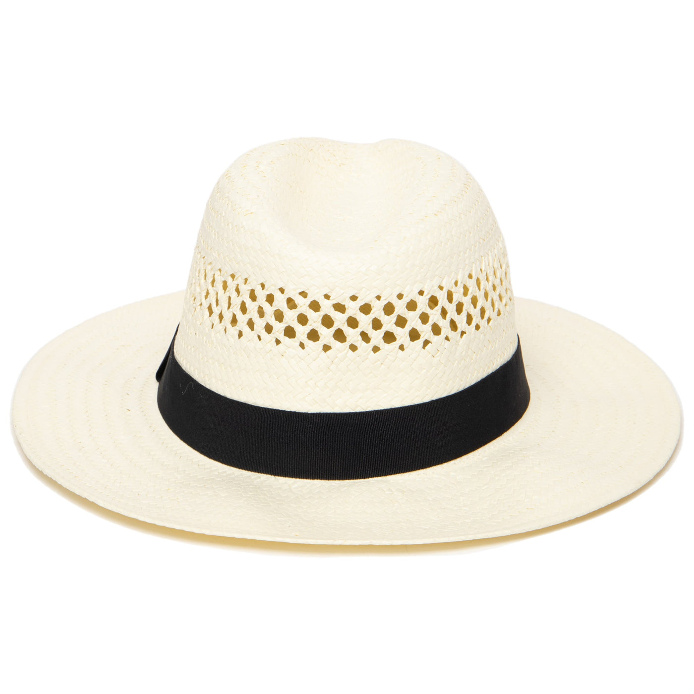 FEDORA - Men's Woven Paper Fedora With Vented Crown And Stretch Band