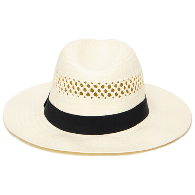 FEDORA - Men's Woven Paper Fedora With Vented Crown And Stretch Band