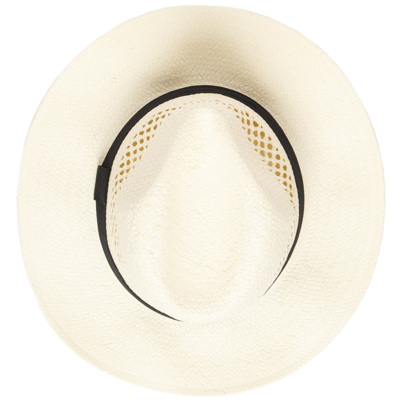 FEDORA - Men's Woven Paper Fedora With Vented Crown And Stretch Band