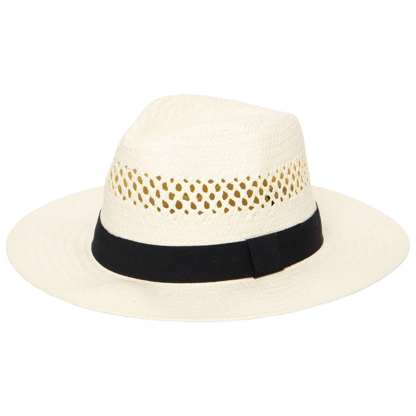 FEDORA - Men's Woven Paper Fedora With Vented Crown And Stretch Band