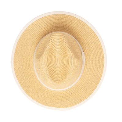 FEDORA - Women's Paperbraid Fedora With Pop Color Grosgrain