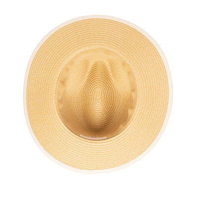 FEDORA - Women's Paperbraid Fedora With Pop Color Grosgrain
