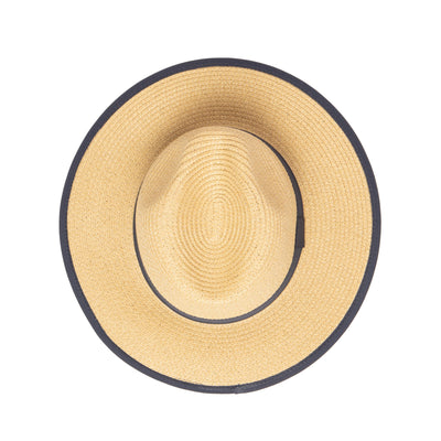 FEDORA - Women's Paperbraid Fedora With Pop Color Grosgrain