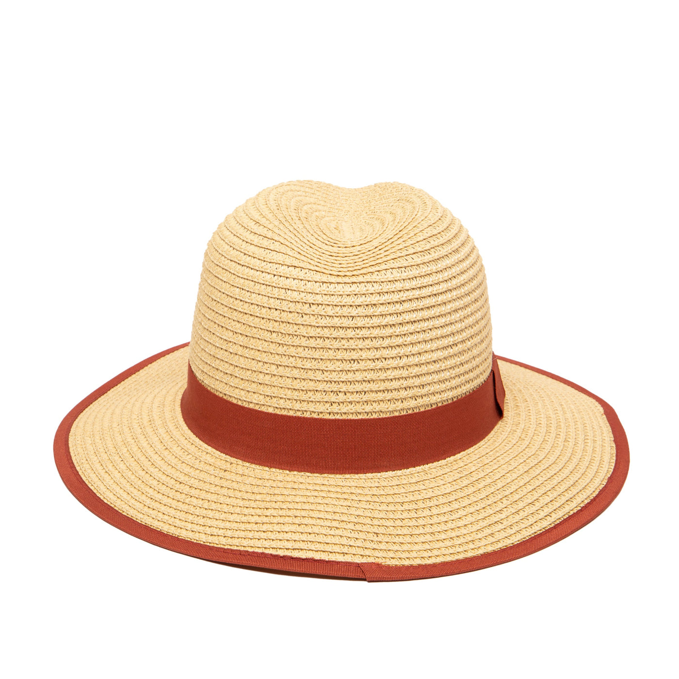 FEDORA - Women's Paperbraid Fedora With Pop Color Grosgrain