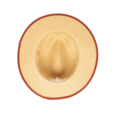 FEDORA - Women's Paperbraid Fedora With Pop Color Grosgrain
