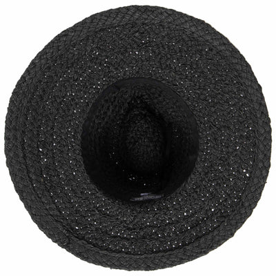 FEDORA - Women's Woven Paper Wide Brim Fedora With Grosgrain