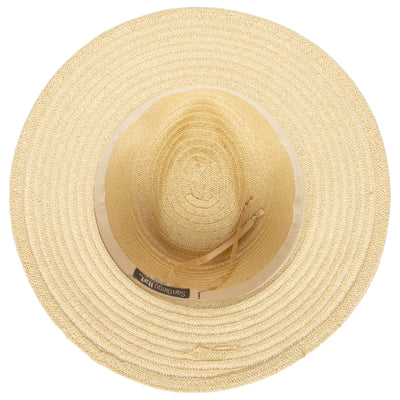 FEDORA - Women's Paperbraid Fedora With Debossed Metallic Snake Band