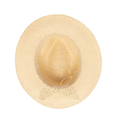 FEDORA - Women's Woven Paper Fedora With Back Knot Band