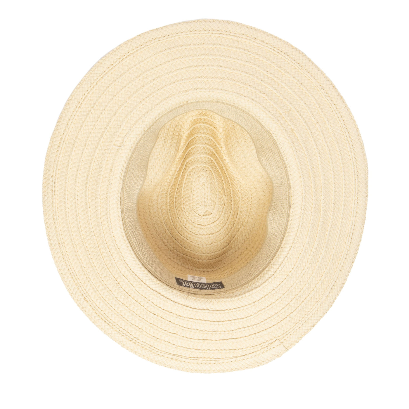 FEDORA - Men's Panama With Layered Webbing & Faux Leather Trim