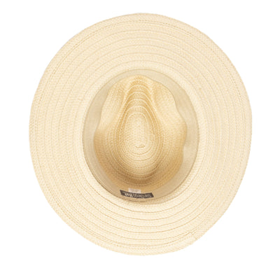 FEDORA - Men's Panama With Layered Webbing & Faux Leather Trim