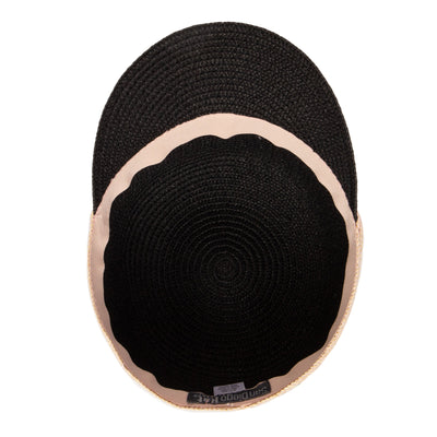 BERET - Kid Paper Braid Cap Beret W/ Straw Pom Pom