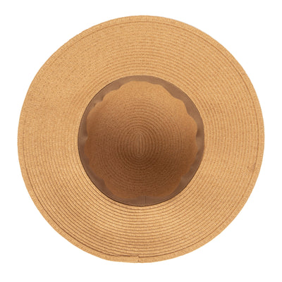 SUN BRIM - Women's Sun Hat W/ Oversized Stripe Bow