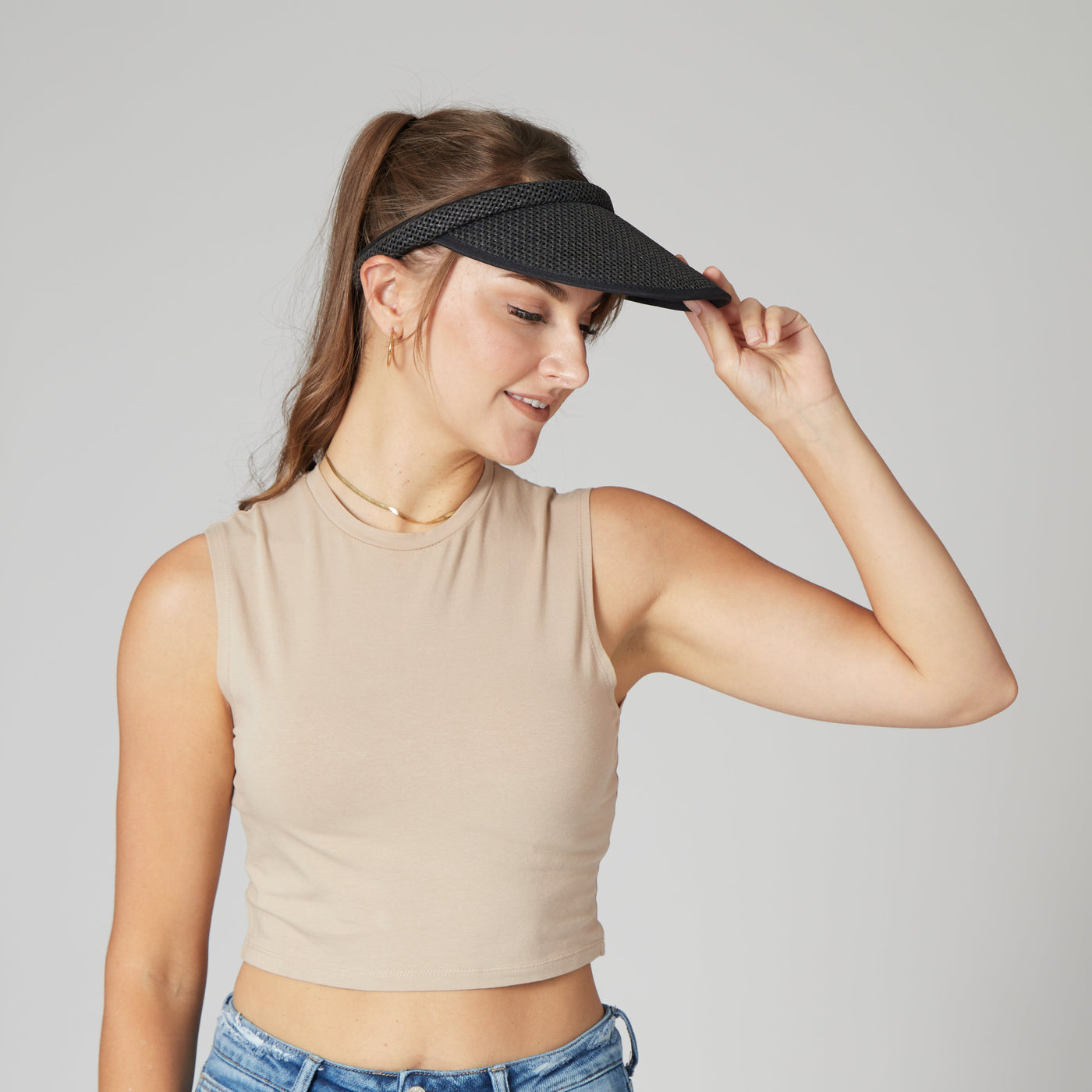 VISOR - Women's Woven Paper Clip On Visor