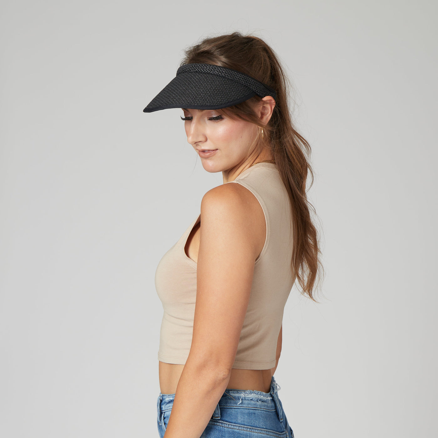 VISOR - Women's Woven Paper Clip On Visor