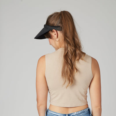 VISOR - Women's Woven Paper Clip On Visor