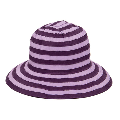 RIBBON - Kids Striped Ribbon Bucket Hat With Chin Strap