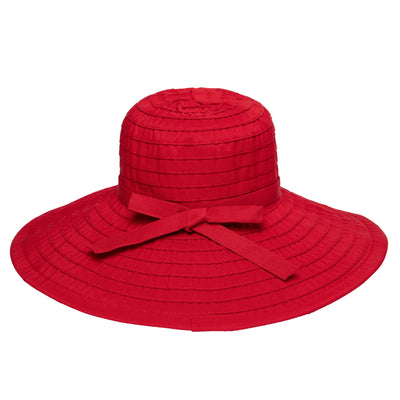 RIBBON - Women's Large Brim Ribbon Hat With A Bow