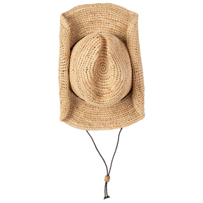 COWBOY - Women's Crocheted Raffia Cowboy Hat