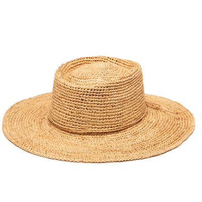 SUN BRIM - Womens Oval Crown Raffia