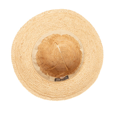 BUCKET - Women's Raffia Sun Hat With Hand Crochet Ventilated Crown