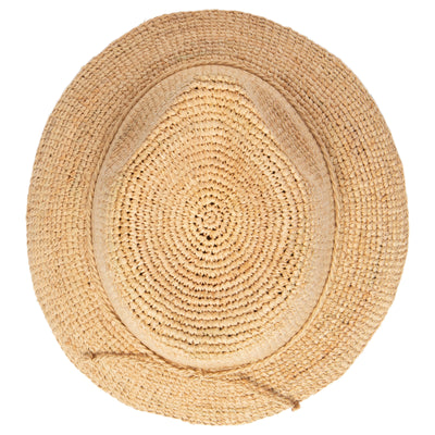 BUCKET - Womens Crochet Raffia Bucket (RHS3106)