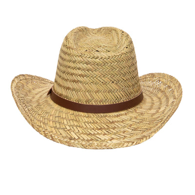 COWBOY - Men's Woven Rush Straw Cowboy With Pu Band