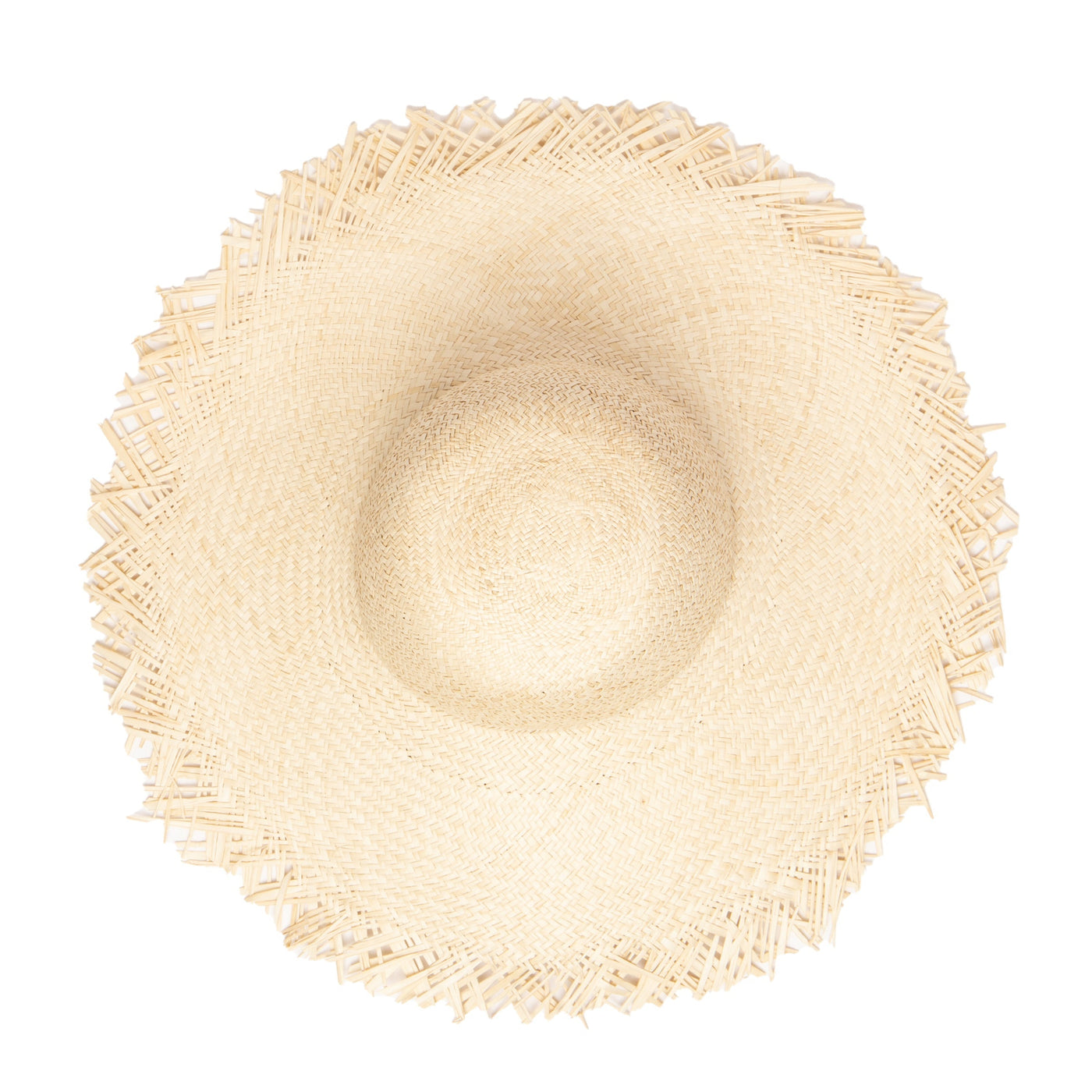 SUN BRIM - Women's Woven Sun Hat W/ Frayed Edge (SPS1006)