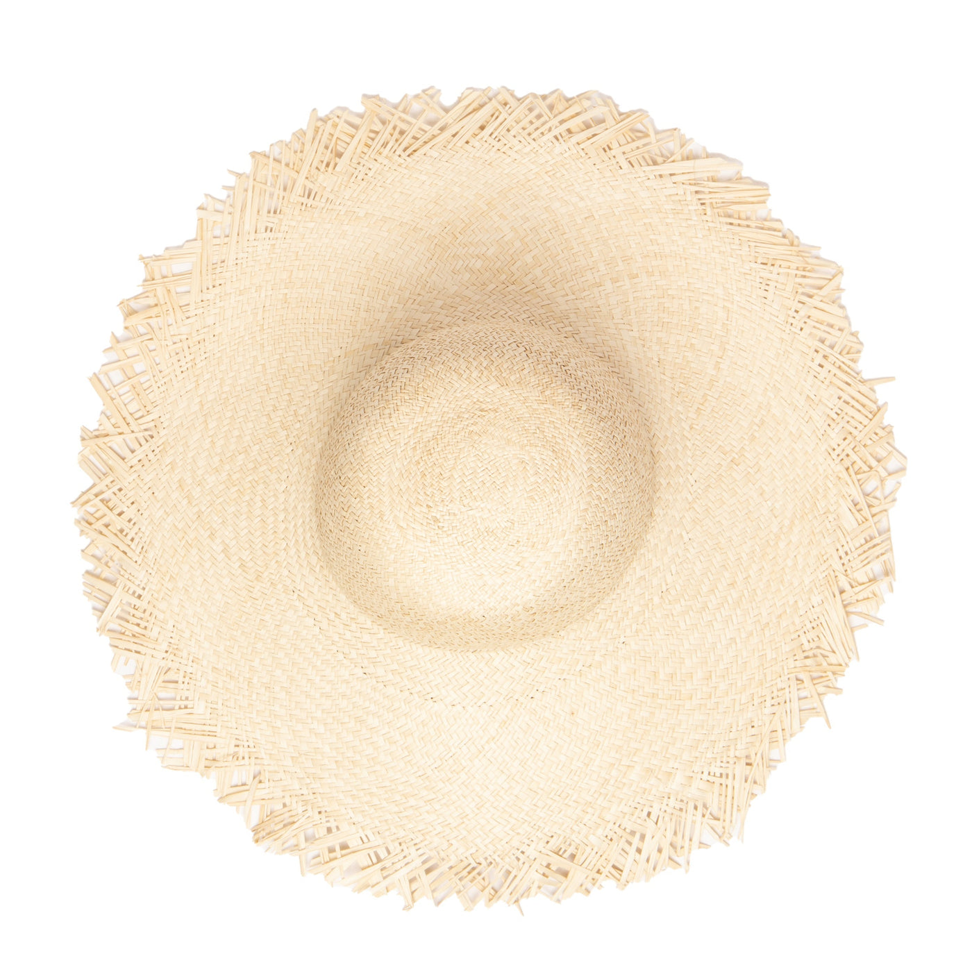 SUN BRIM - Women's Woven Sun Hat W/ Frayed Edge (SPS1006)