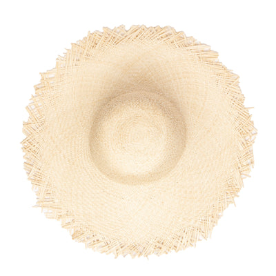 SUN BRIM - Women's Woven Sun Hat W/ Frayed Edge (SPS1006)