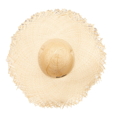 SUN BRIM - Women's Woven Sun Hat W/ Frayed Edge (SPS1006)