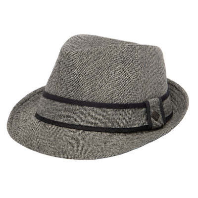 FEDORA - Tweed Fedora With Trim