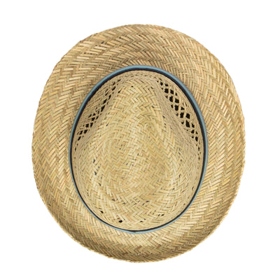FEDORA - Mens Seagrass Fedora With Multi Color Inset