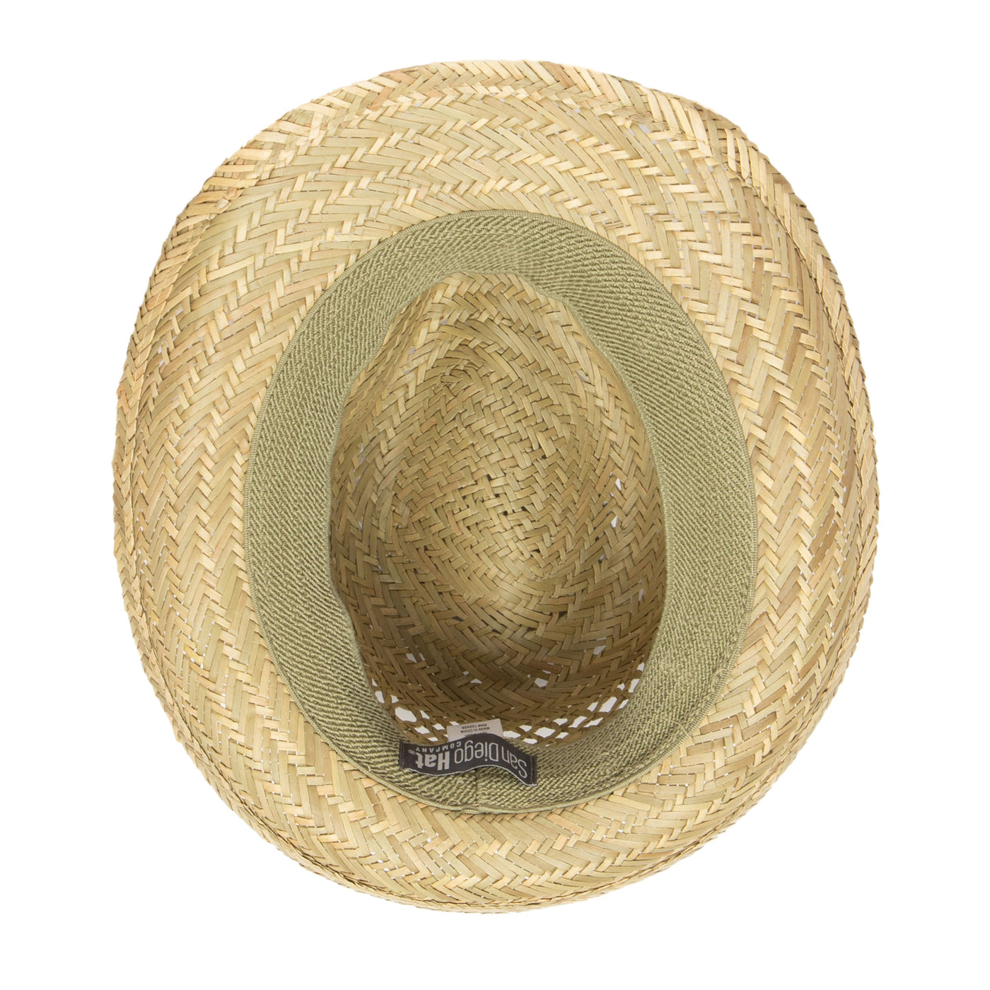 FEDORA - Mens Seagrass Fedora With Multi Color Inset