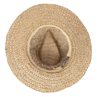 FEDORA - Women's Seagrass Fedora With Gold Plated Shell Band